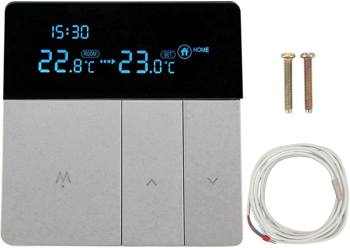 Thermostat für Fussbodenheizung, digitales Thermostat zur Wandmontage, mit digitalem LCD-Display, fü