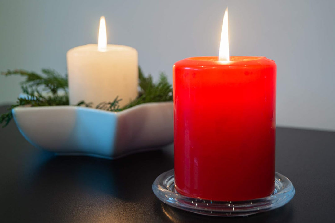 Stumpenkerzen Säulenkerzen Blockkerzen, Efenbein, Durchmesser 6 cm, Höhe 15 cm, geruchsneutral, lang