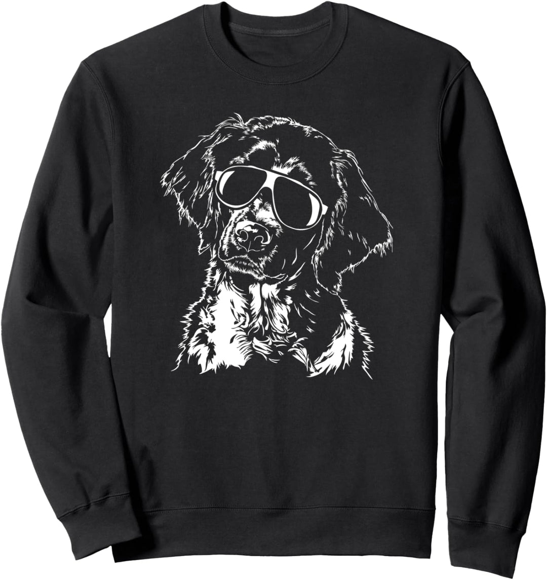 Lustiger Grosser Münsterländer cool Sonnenbrille Hund Hunde Sweatshirt