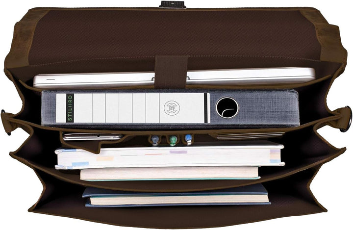 STILORD 'Johann' Klassische Aktentasche Herren Damen Businesstasche für 15,6 Zoll Laptop passend für
