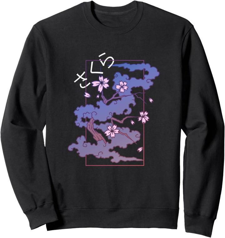 Japanese Aesthetic Sakura Flowers Vaporwave Soft Grunge Gift Sweatshirt