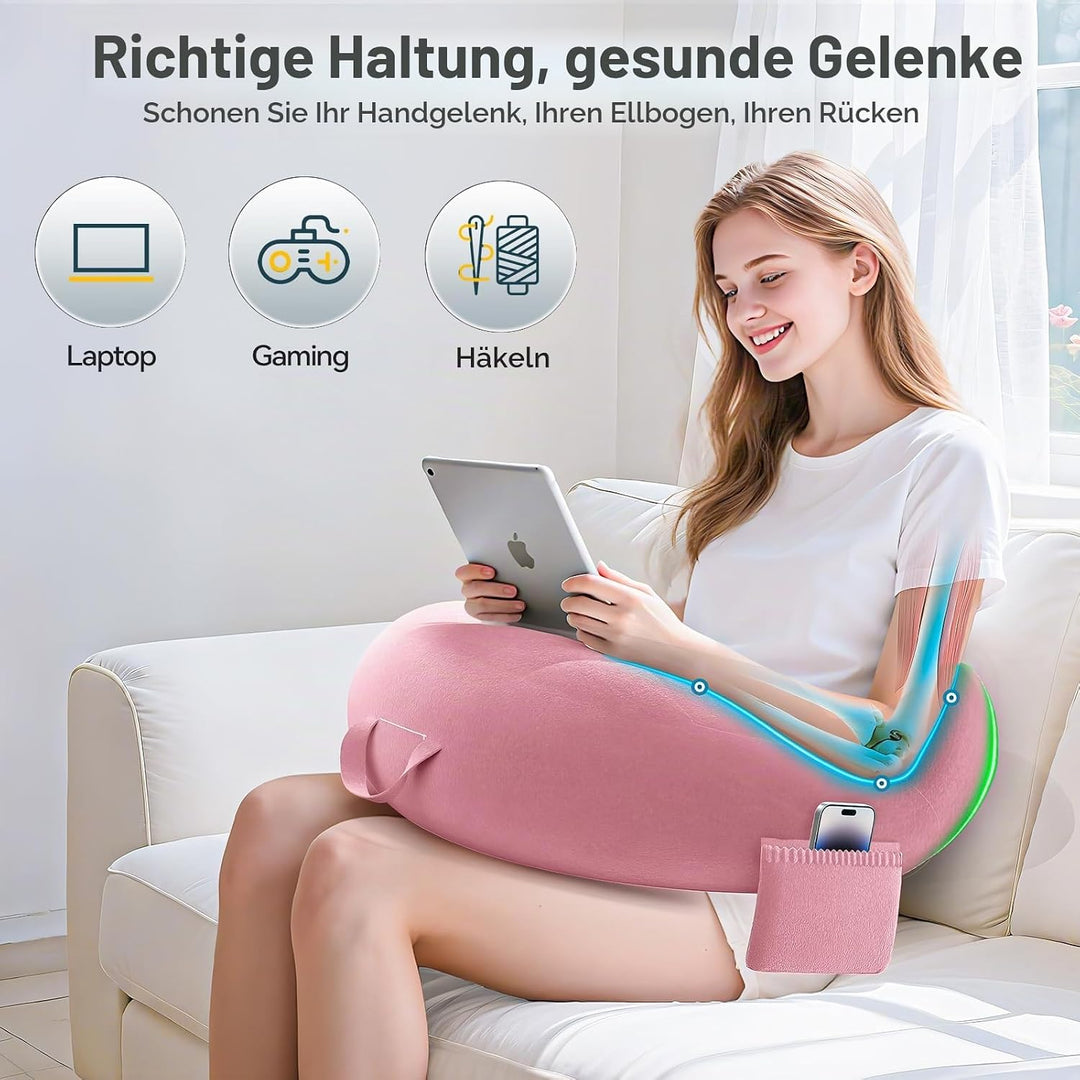 Gaming Kissen &amp; Lesekissen, Reading Pillow für das Sitzen auf dem Bett/Sofa/Fussboden, Fütterungs/Hä
