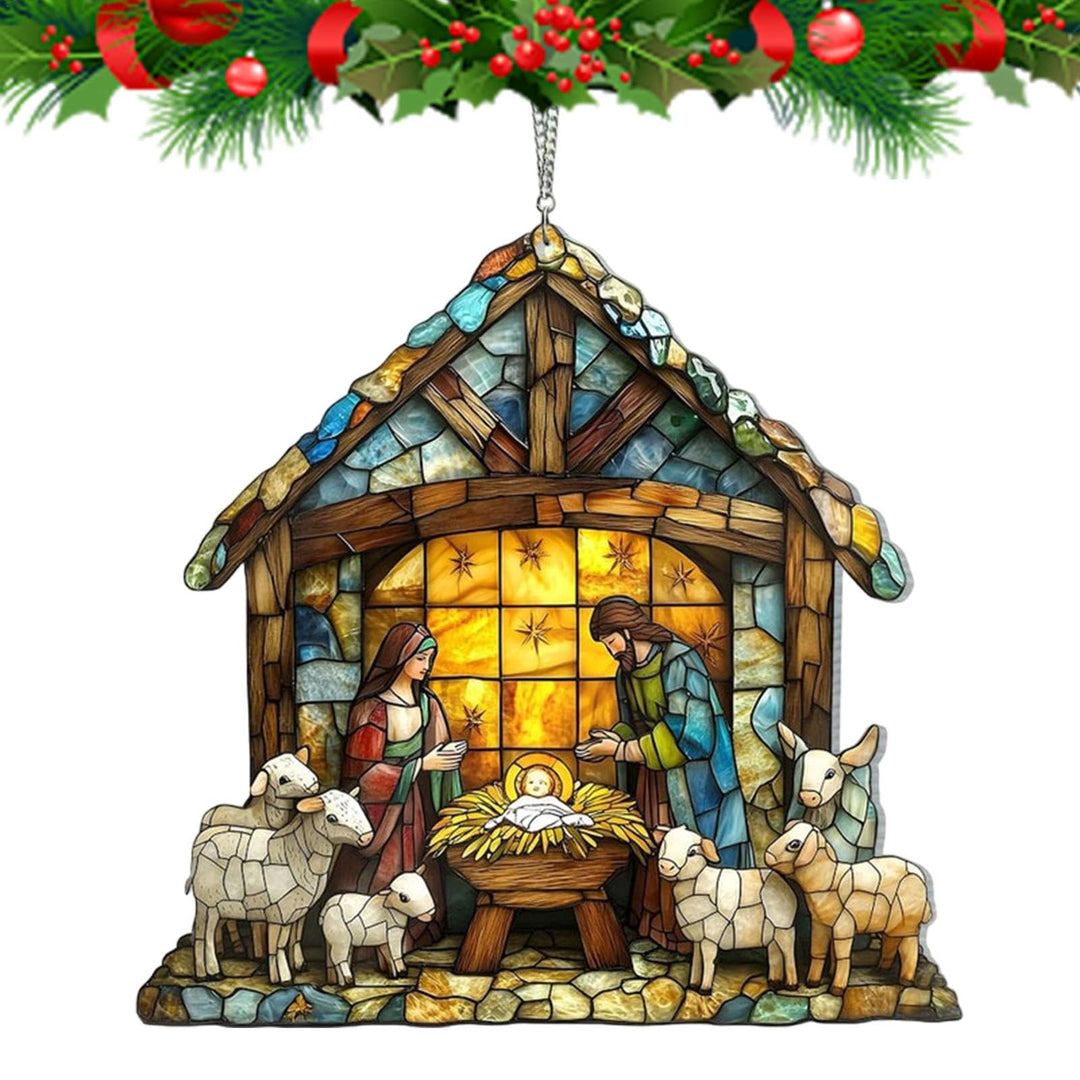 Weihnachtskrippen-sonnenfänger, Weihnachtskrippe Sonnenfänger, Jesus-Sonnenfänger, Weihnachts-Sonnen
