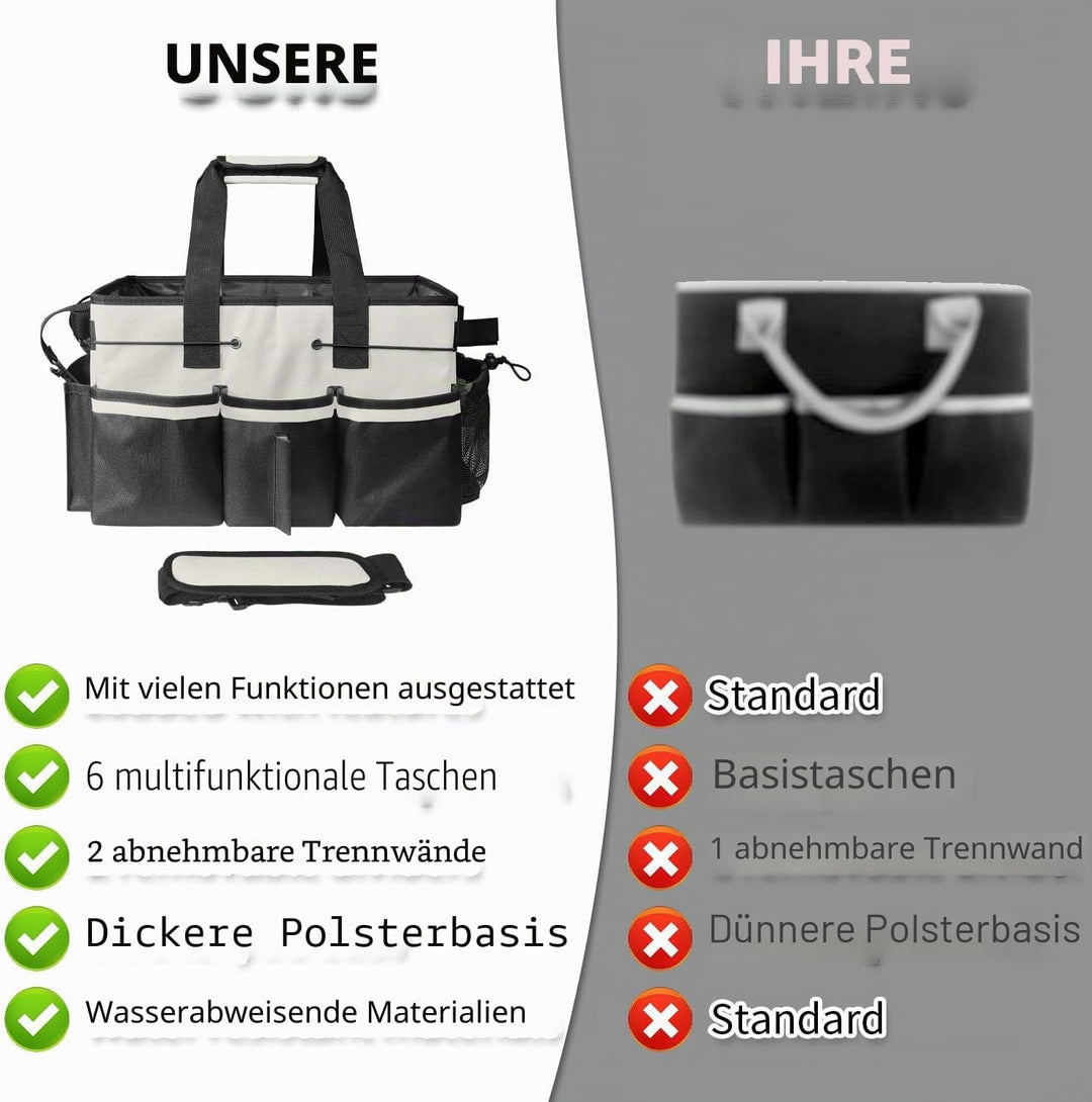 Boczif Reinigungs-Caddy-Tasche, tragbar, mit Griff, Schultergurten und Abnehmbarer Trennwand, Werkze