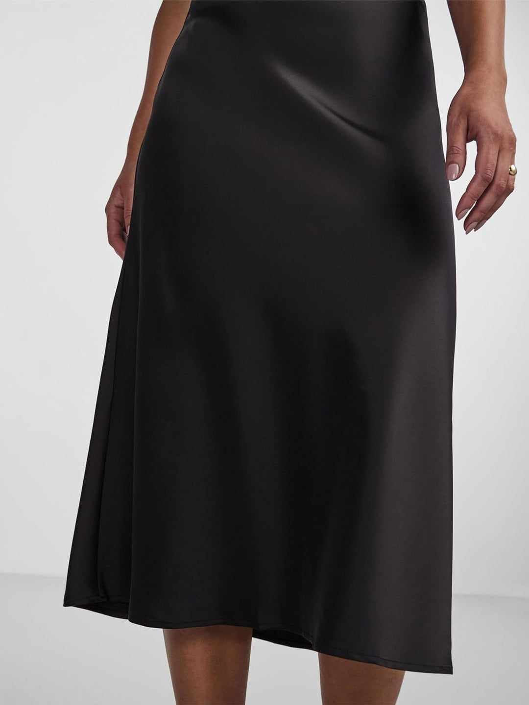 YAS Damen Yaspella Hw Midi Skirt S. Noos Rock XS Schwarz, XS Schwarz