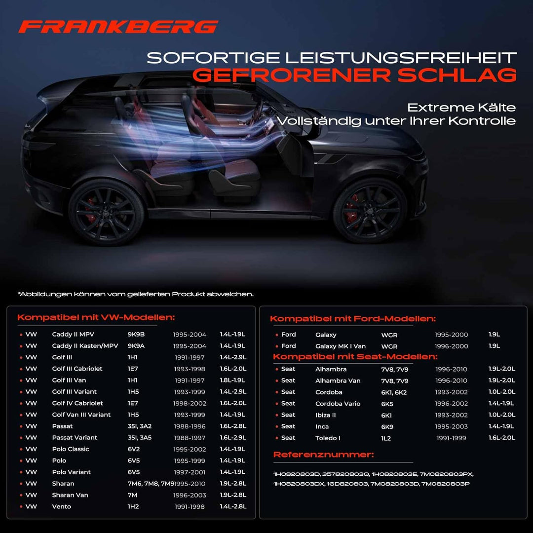 Frankberg Klimakompressor Klimaanlage Kompatibel mit Golf III 1H1 1.6L-2.0L 1991-1997 Golf IV 1E7 1.