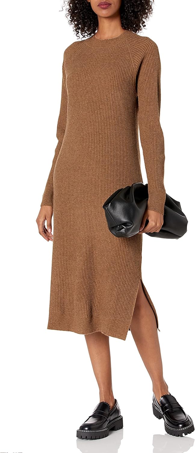 The Drop Renata Ripp-Midikleid für Damen M Mokka, M Mokka