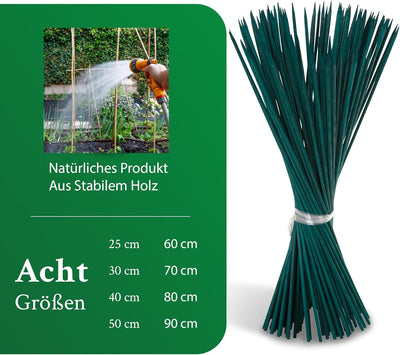 Novatool 300x Splittstäbe 60 cm x 5,5 mm I Grün I Rankstäbe Tomatenstäbe Rankstab Tomatenstab Blumen