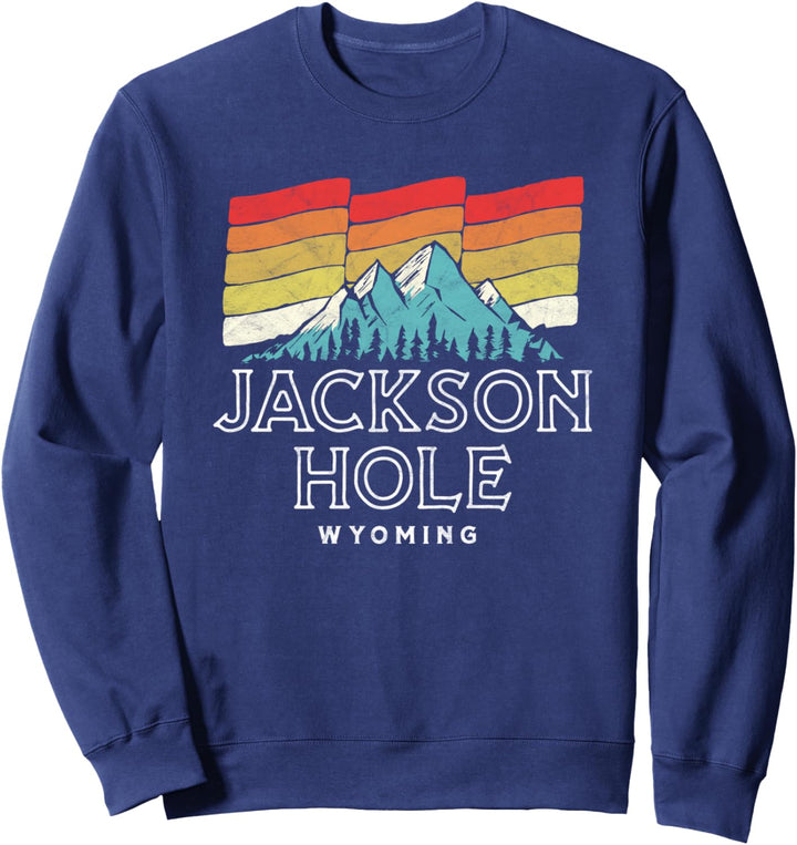 Retro Jackson Hole Wyoming Mountains Sweatshirt