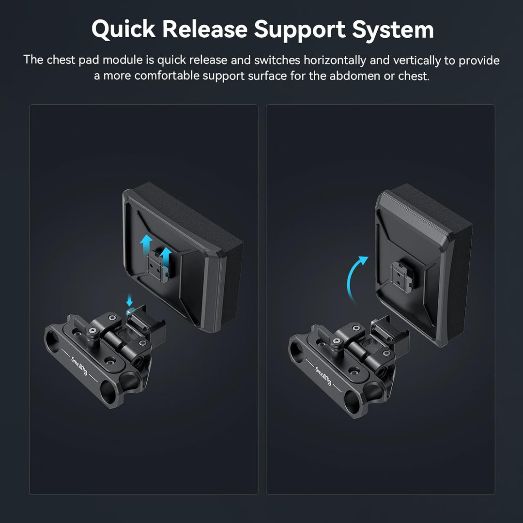 SMALLRIG V-Mount Battery Plate, V-Lock-Akku Mounting Plate mit Schnellwechselplatte für Arca, Brustp