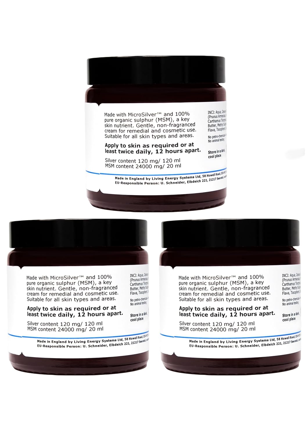 Silber-MSM Crème 3 x 120 ml 120 ml (3er Pack), 120 ml (3er Pack)