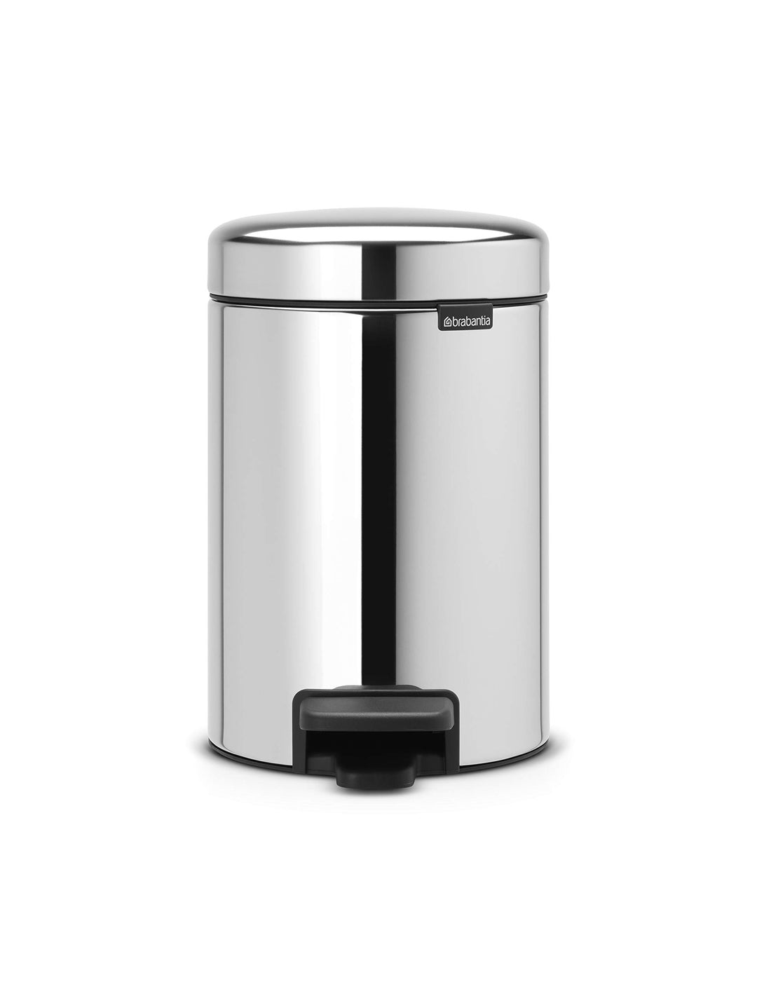 Brabantia 113147 GG172 Treteimer mit Inneneimer aus Kunststoff, stahl, Brilliant Steel, 3,Liter 3 Li
