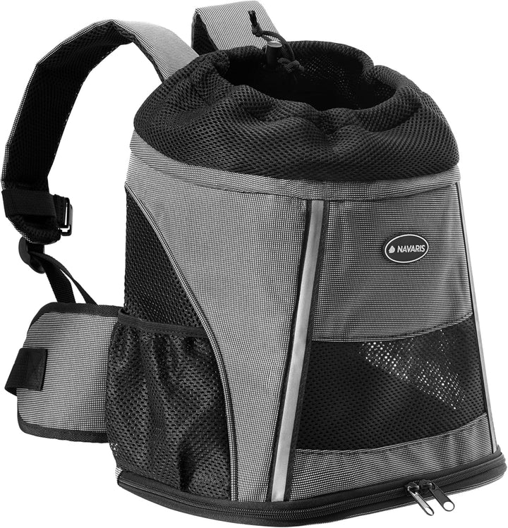 Navaris Rucksack für Hund oder Katze bis 7 kg - gepolsterter Hunderucksack Katzenrucksack - 37 x 33