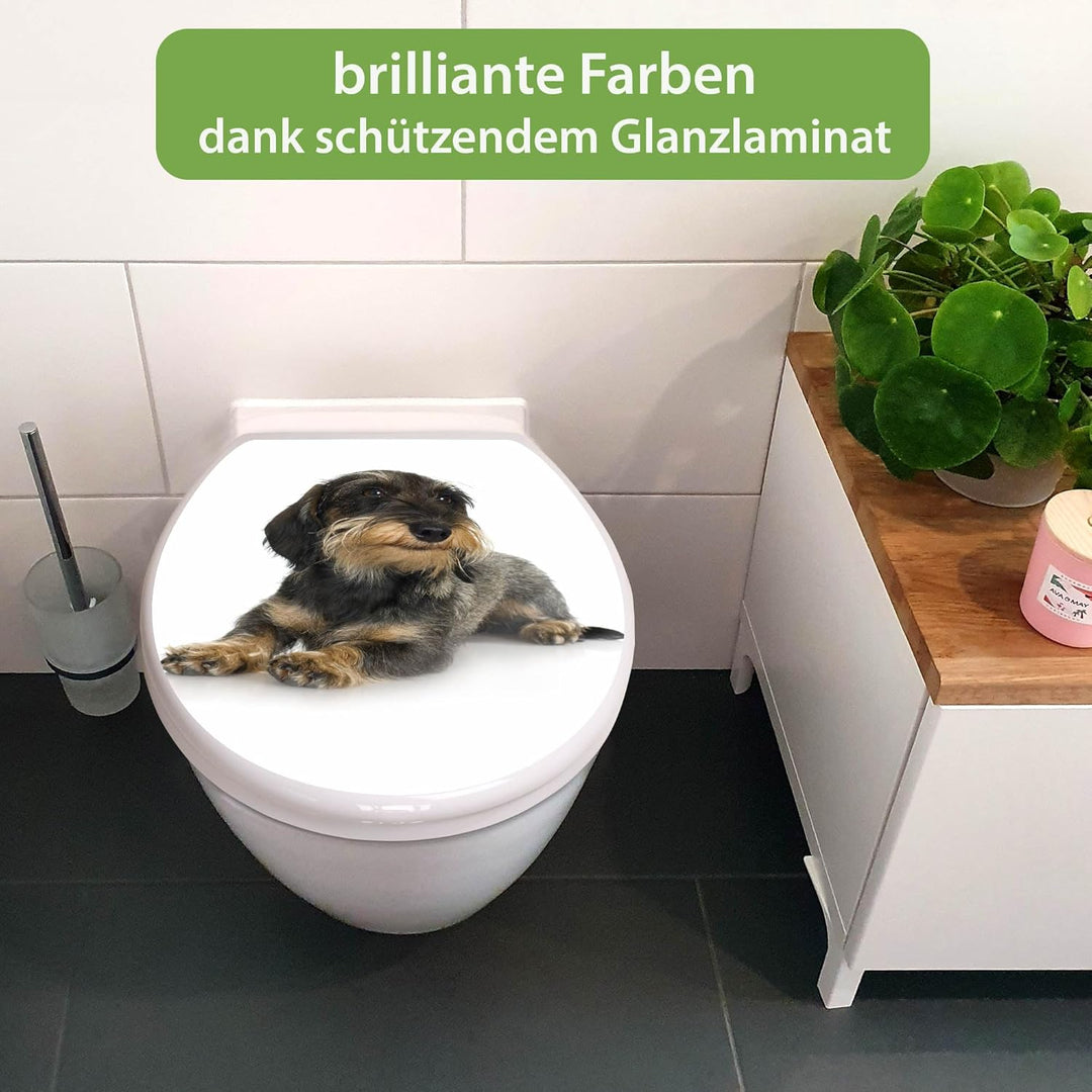 banjado Toilettendeckel mit Absenkautomatik 44,5x37cm - Soft Close Toilettensitz - WC Sitz mit Absen