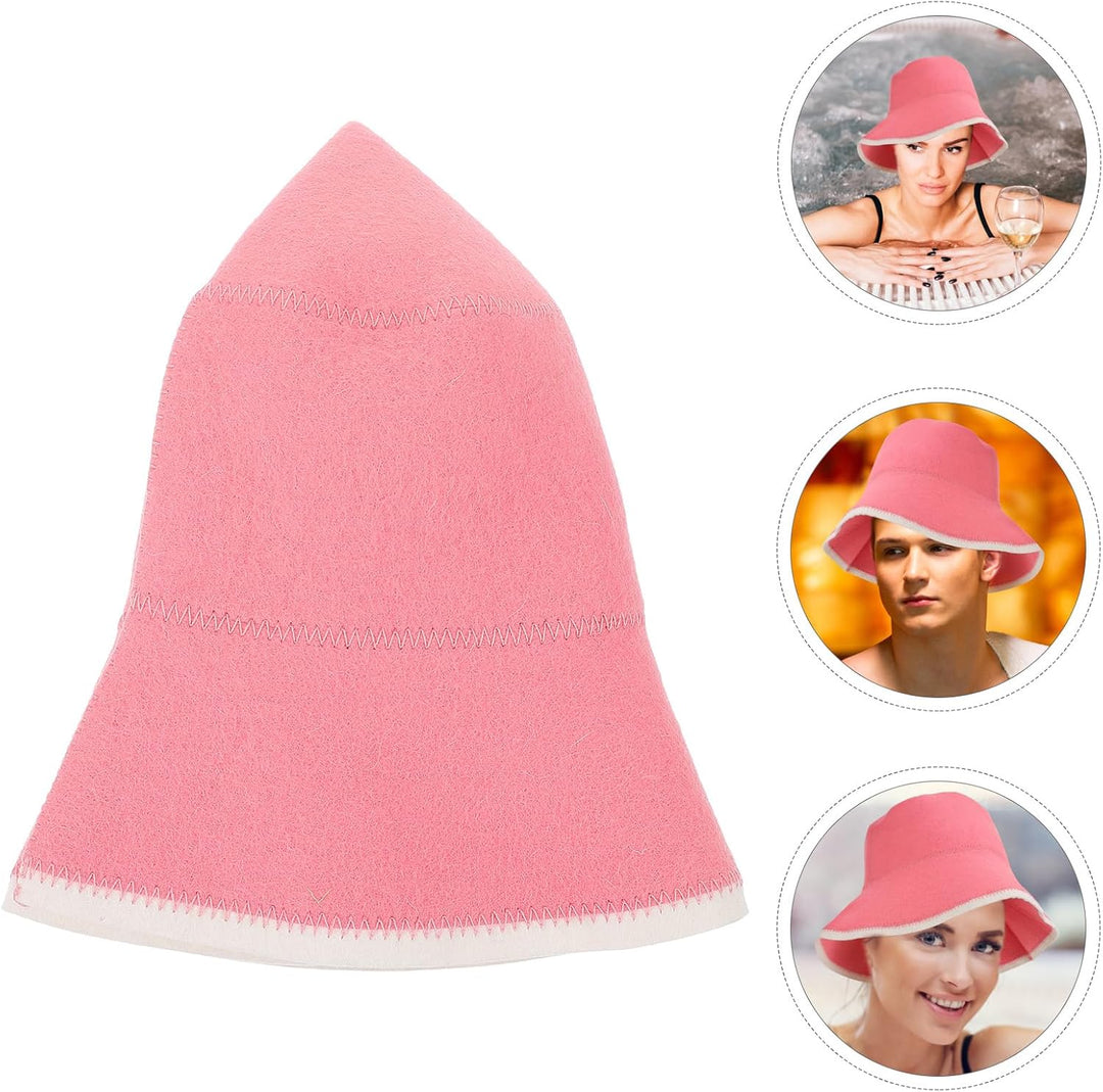 Supvox Filz-Badehut Aus Wolle Sauna-Kappe Badehaus-Duschhaube Sauna-Kopfbedeckung Für Damen Und Herr