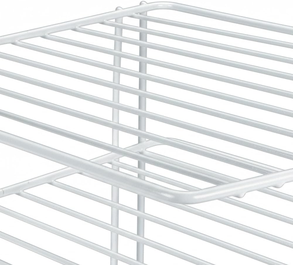 Metaltex 364202095 Silos Eck-Schrankeinsatz, 2-Etagen, 1 - Pack, weiss 1 - Pack A Single, 1 - Pack A