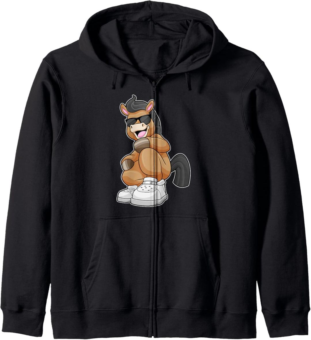 Pferd Sonnenbrille Schuhe Kapuzenjacke