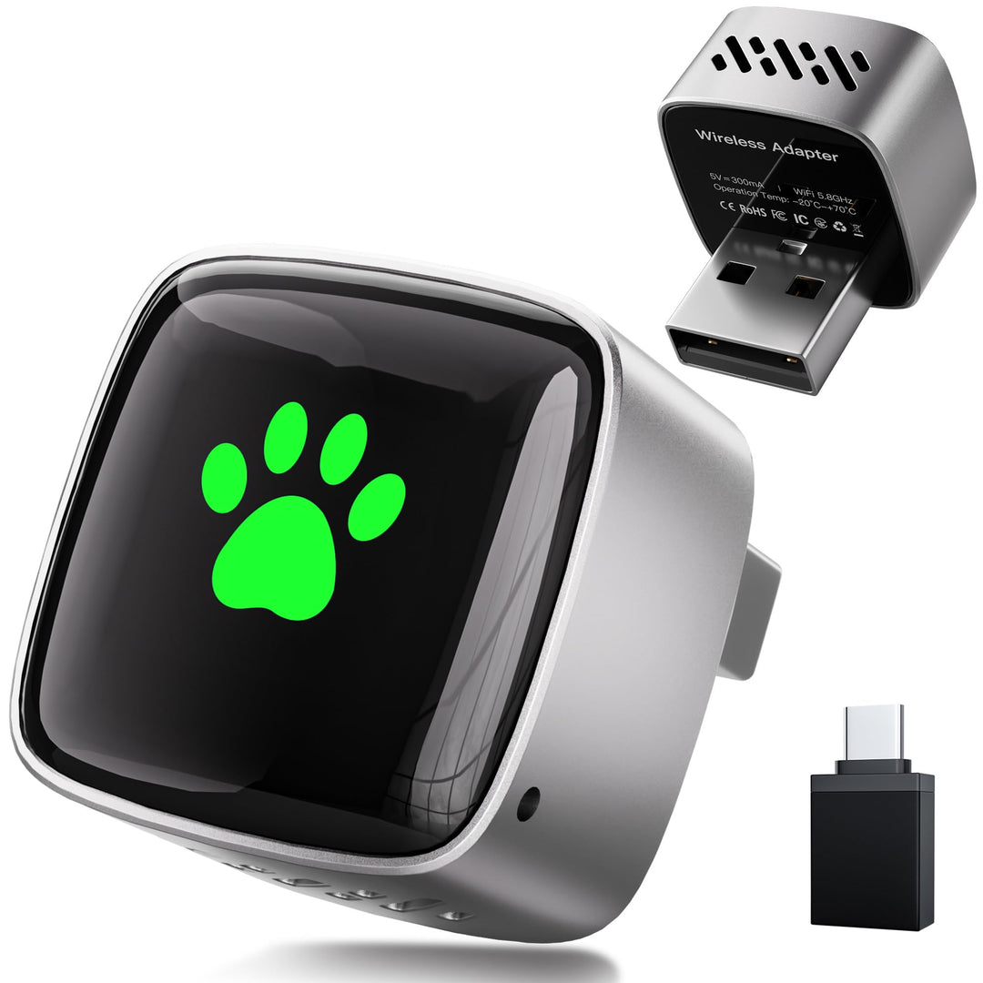 CarPlay Wireless Adapter für Apple 2026 Upgrade, Wired zu Wireless CarPlay, USB & Type-C Dual-Port,