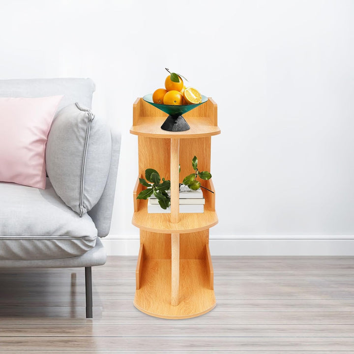 Standregal, 3-stufig, 48x30x72 cm, Holzoptik, freistehend, für Wohnzimmer