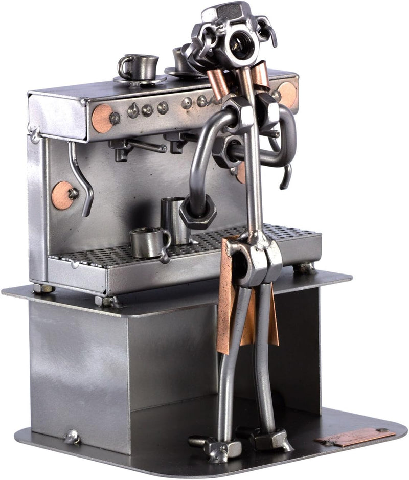 Steelman24 I Schraubenmännchen Barista I Made in Germany I Handarbeit I Geschenkidee I Stahlfigur I