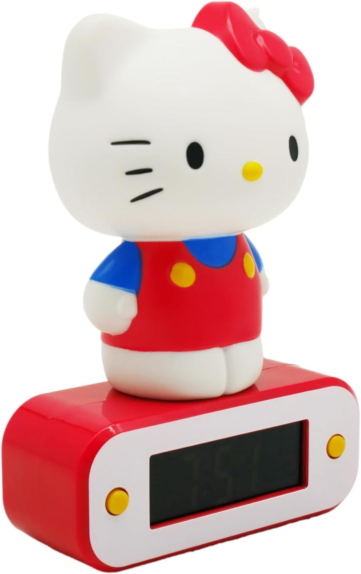 Teknofun Kitty Wecker mit 3D-Figur, beleuchtet Rot