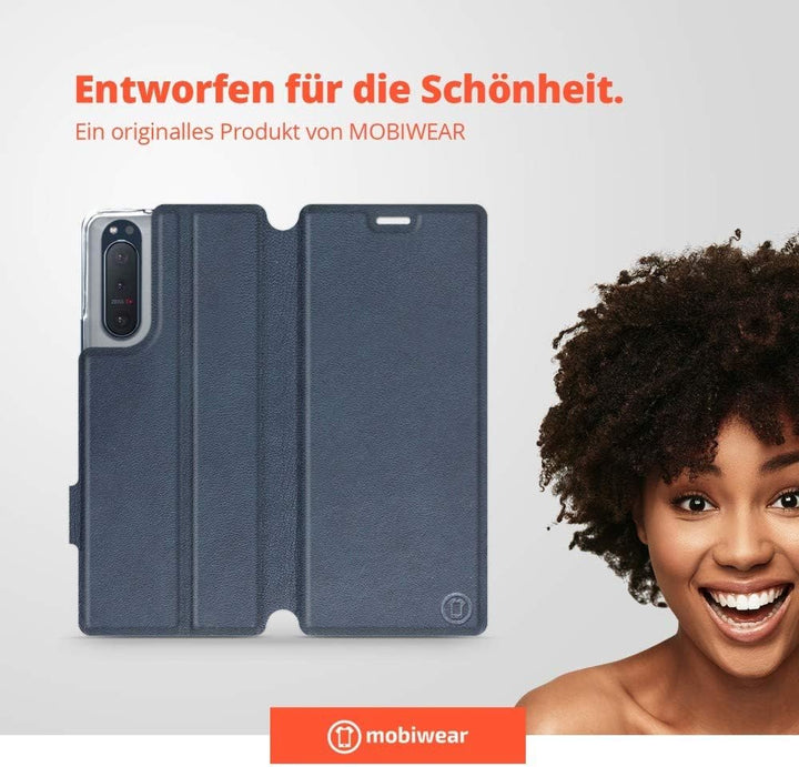 Mobiwear | Echt Lederhülle | Kompatibel mit Sony Xperia 5 II, Made in EU handyhülle, Slim Leather Ca
