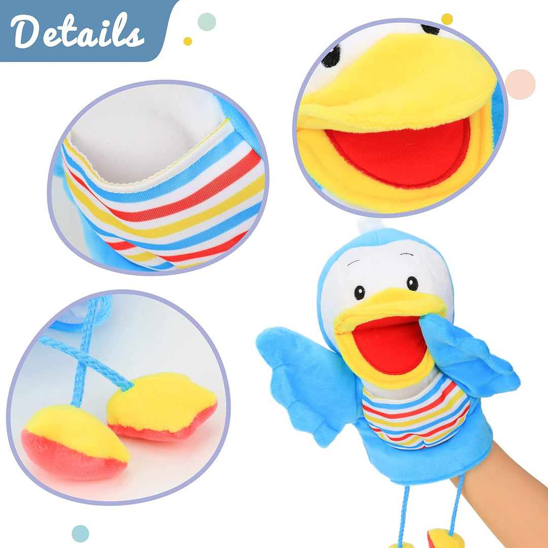 Hopearl Plüsch Vogel Handpuppe Mit Beweglichem Schnabel - Fantasievolles Lernspielzeug Für Rollenspi