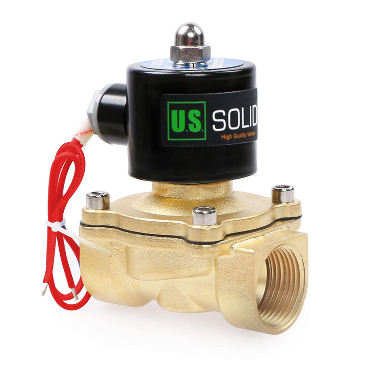 U.S. Solid 1" G 220V AC Messing Magnetventil Direktgesteuert für Wasser Luft Gas Öl NC Messing 1", M