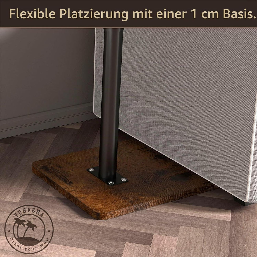 YUHFERA Couch Beistelltisch - 360° schwenkbarer höhenverstellbar Couchtisch/Holz Sofatisch,Sofa Arml