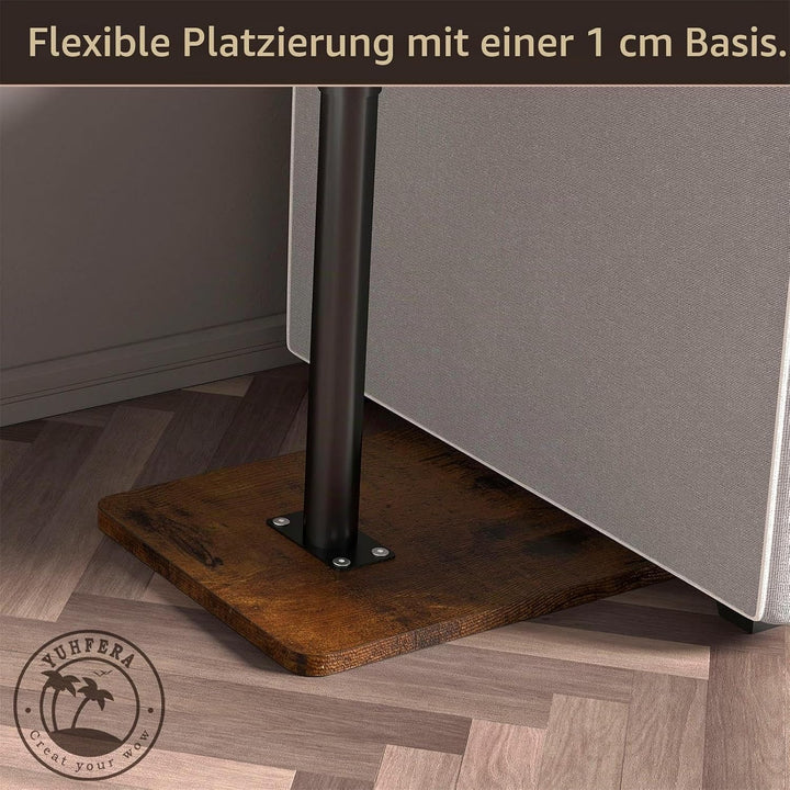 YUHFERA Couch Beistelltisch - 360° schwenkbarer höhenverstellbar Couchtisch/Holz Sofatisch,Sofa Arml