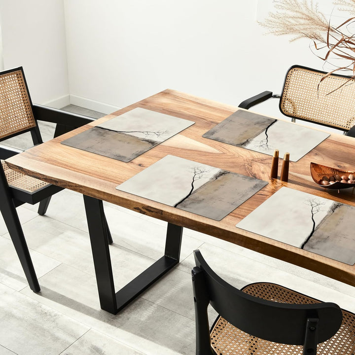 KitchenYeah© Platzsets Abwaschbar 6-Teilig 45x30 cm Tischsets Platzdeckchen rutschfeste Platzset Unt