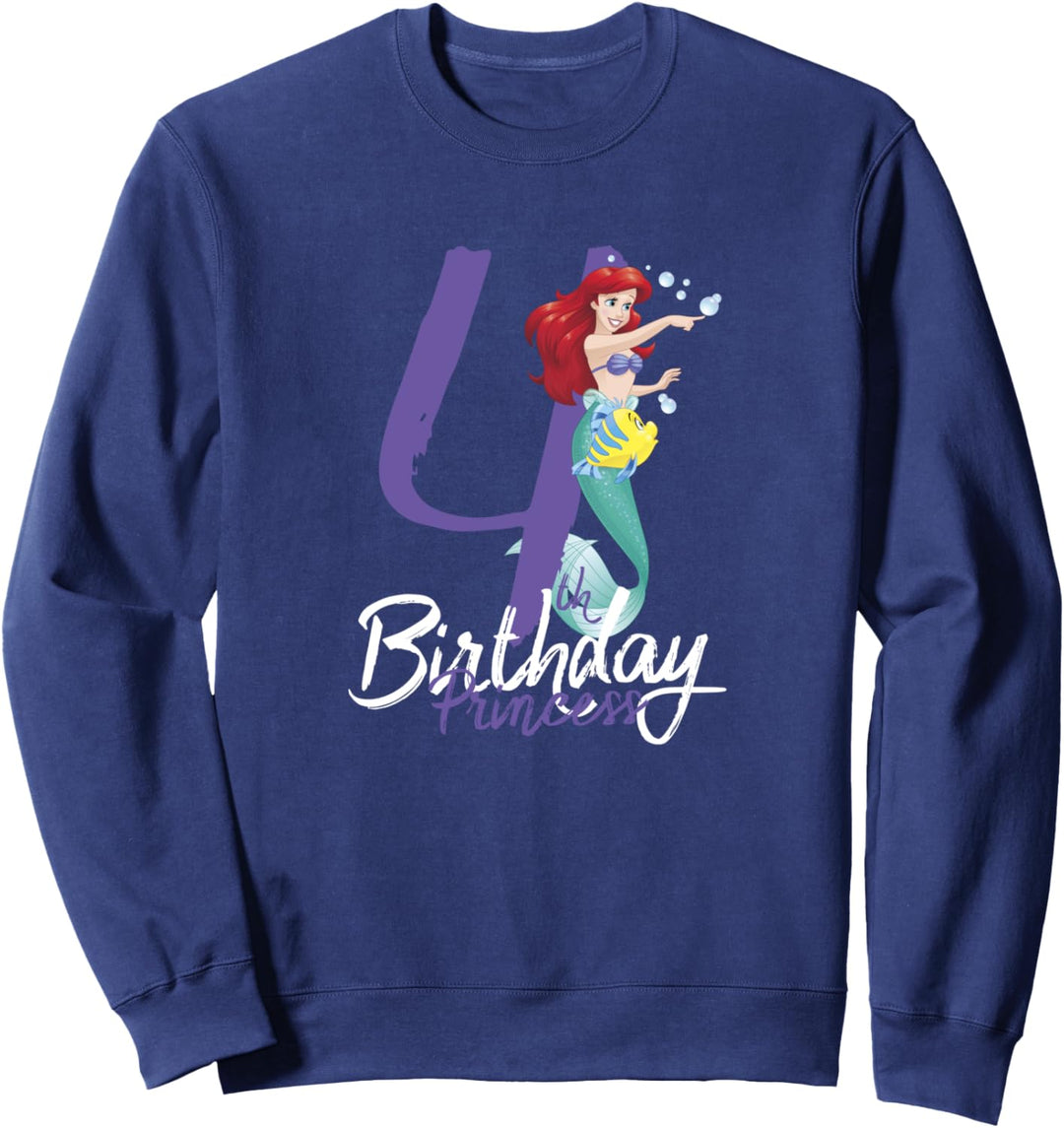 Disney Little Mermaid Ariel 4th Birthday Princess Sweatshirt