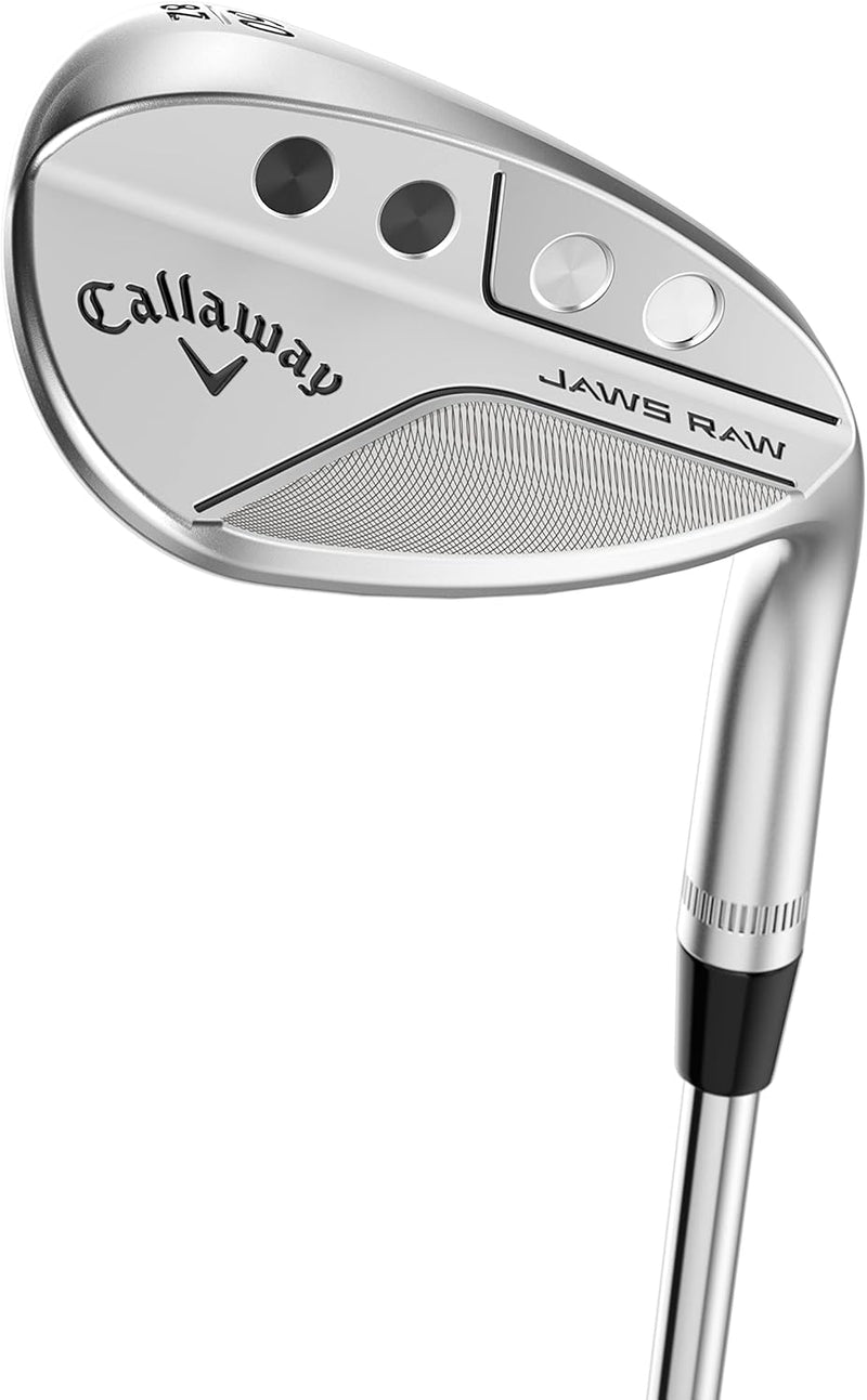 Callaway Golf 2022 Jaws Raw Wedge chrome 52 Degree (Right Hand) W Grind, 12 * Bounce Stahlschaft, ch