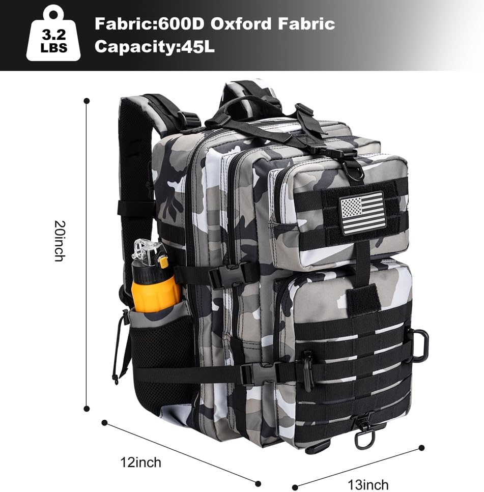 Hannibal Tactical 40L Militär Taktischer Rucksack US Cooper Rucksack Armee Assault Pack 3 Tage Bug O