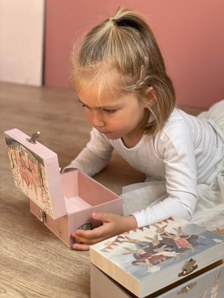 Egmont Toys Musikalische Schmuckdose – Schmuckkästchen Handkurbel-Spieluhr „Ballerina“ in 6 Designs