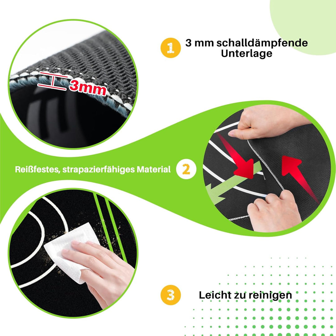 Hikeen Kicktrainer mit Fussball und geräuschlose Fussbalmatte zum verbessert Geschwindigkeit, Kraft