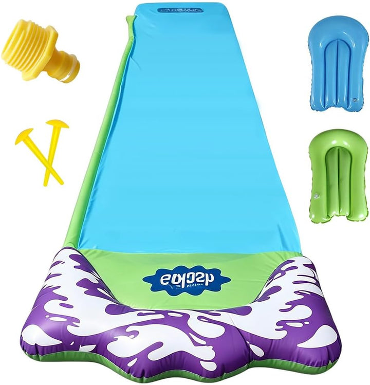 15.75ft/480cm Wasserrutsche Garten für Kinder, mit 2 Bodyboards, Wasserrutsche mit Sprinkler Sommer