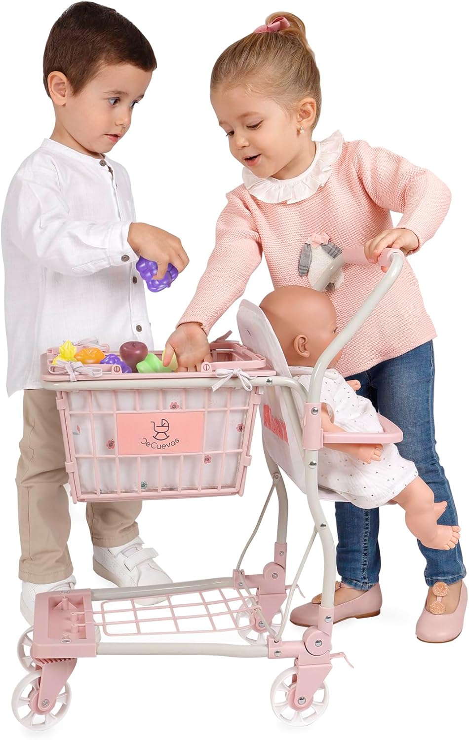 DE CUEVAS TOYS Koala-Supermarktwagen mit Zubehör und Babytrage DeCuevas 52179