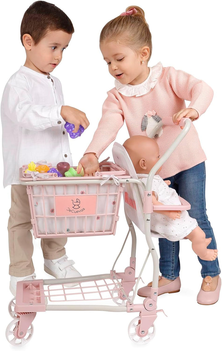 DE CUEVAS TOYS Koala-Supermarktwagen mit Zubehör und Babytrage DeCuevas 52179