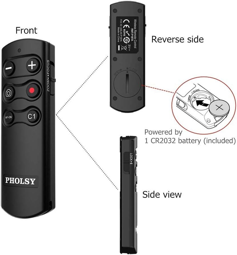 PHOLSY Drahtlose Fernbedienung Kabellose RMT-P1BT Bluetooth Kamera Fernauslöser Kompatibel mit Sony