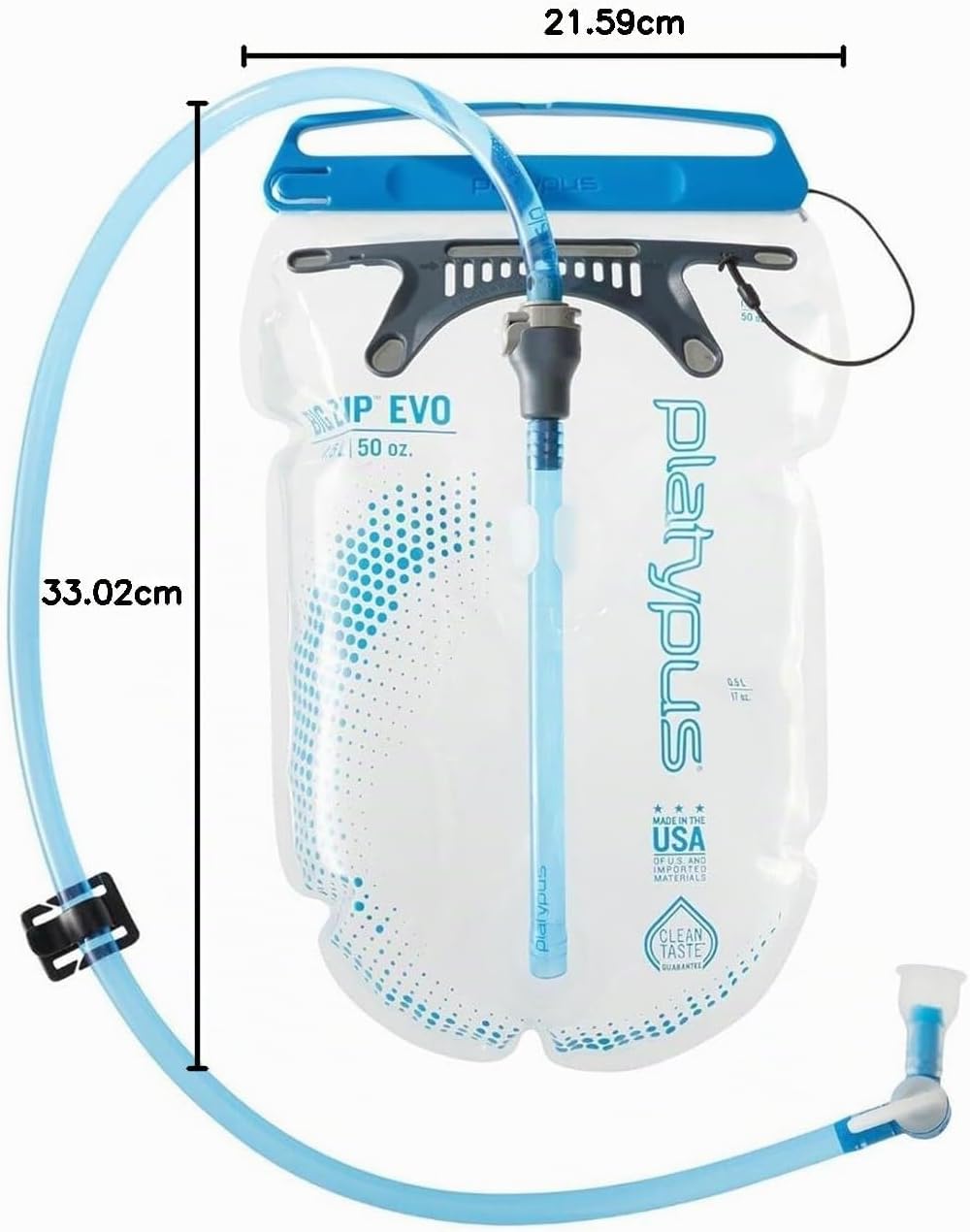 Platypus grosser Reissverschluss evo 2.0l durchsichtig 1.5 Liter, durchsichtig 1.5 Liter
