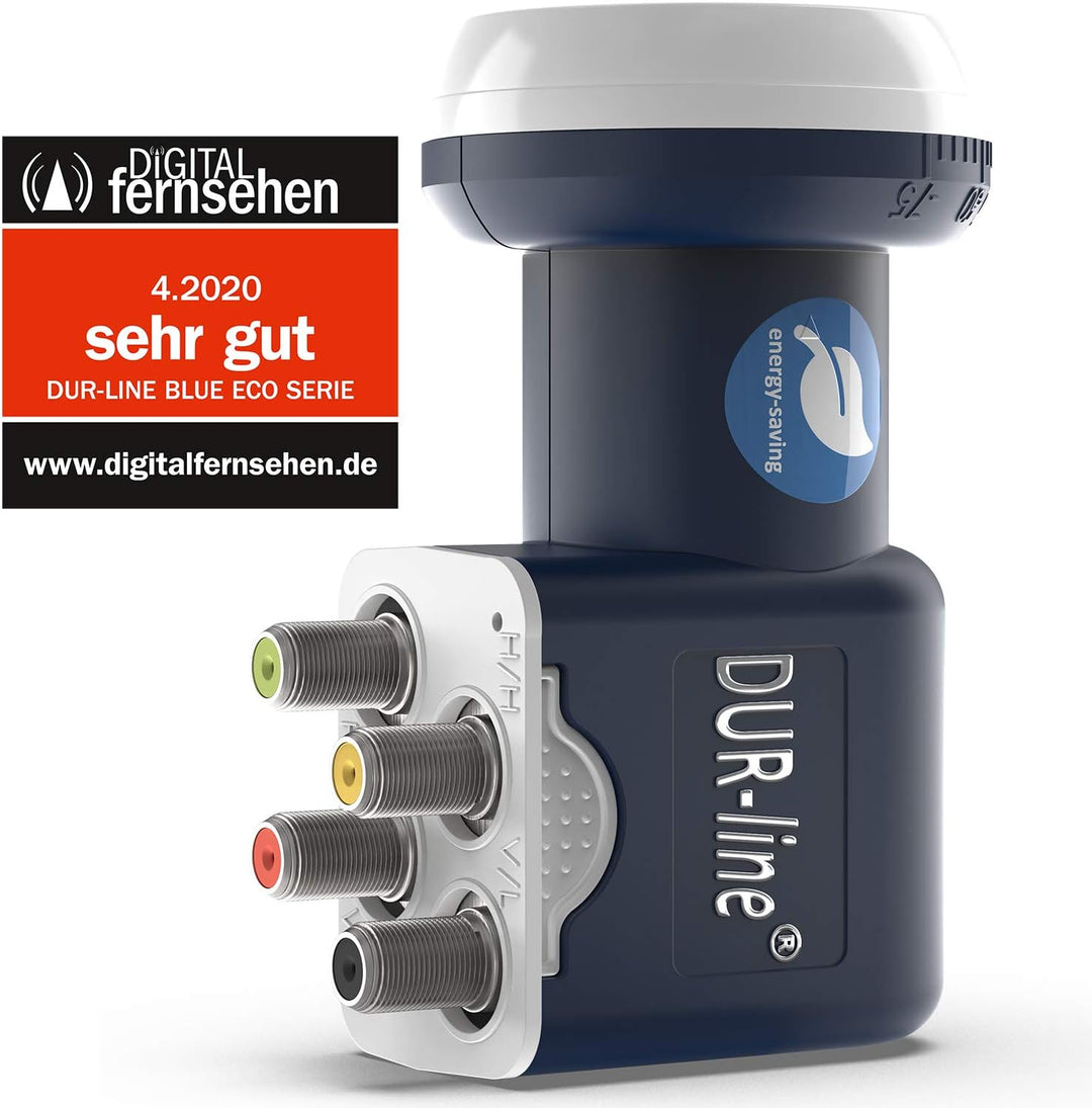 DUR-line Blue ECO Quattro LNB - extrem stromsparend - nur für Multischalter - Premium-Qualität - [ T