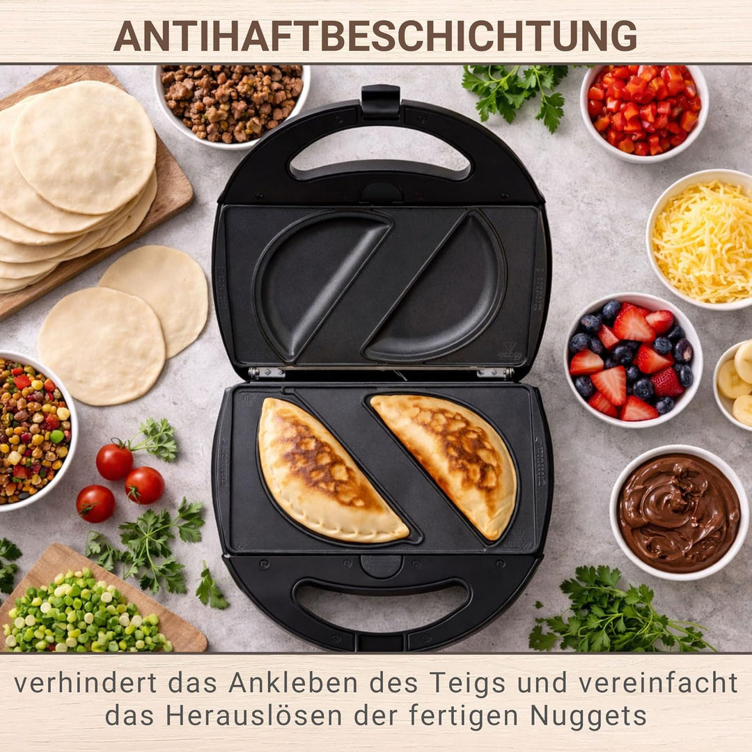 Syntrox Germany Empanada Maker Teigtaschenmaker Chefmaker SM-1300W Empanada mit herausnehmbaren
