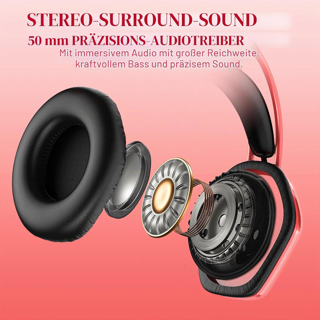 Wantak Katzenohr Kopfhörer mit Mikrofon – Kabel (3,5mm/USB) – Gaming Headset für PC/PS5/Xbox – Noise