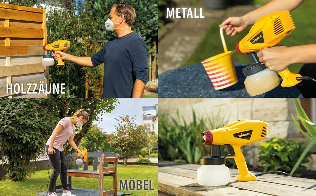 WAGNER Farbsprühsystem Wood&Metal Sprayer W125 für Lacke, Lasuren im Innen- und Aussenbereich, 5m² -