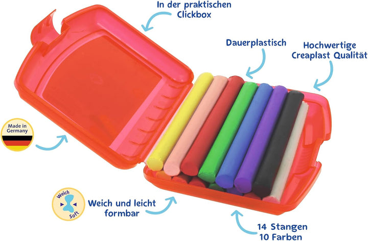Pelikan 2056080 198/9R Modelliermassen Kinderknete Creaplast, 300g, rot (3er Pack rot), 3er Pack rot