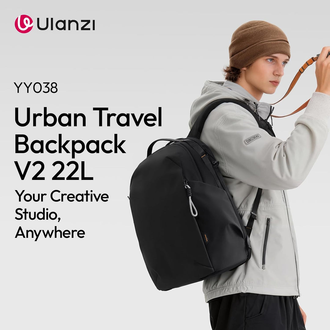 ULANZI YY038 Kamerarucksack 22L, Grosse wasserabweisend Fotorucksack für Kamera, Objektive, Drohne &