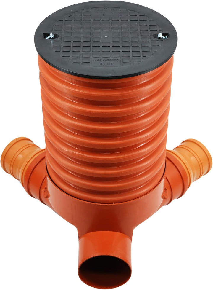 Megaastore Schacht Kontrollschacht Revisionsschacht DN 315/160 Rohr 100cm Schachtdeckel voll, Wasser