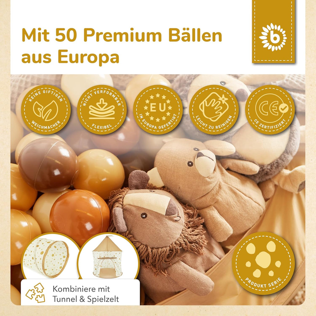 Bieco Bällebad für Drinnen Pop up Dots | inklusive 50 Bälle | Prinzessin | Zelt Kinder | Spielzelt M