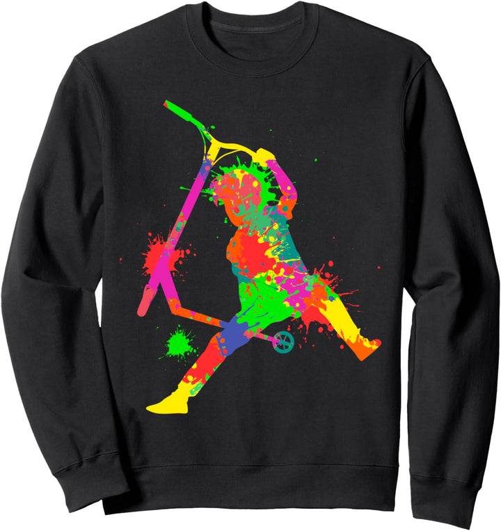 Stunt Scooter Tretroller E-Roller Kinder Jungen Sweatshirt
